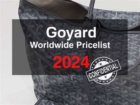 goyard tote price 2023|goyard japan price list.